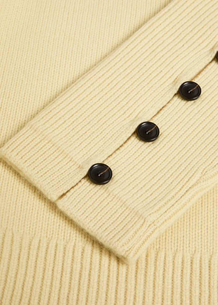 Mock-neck merino wool and cashmere-blend jumper