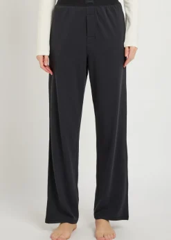 Modal-blend wide-leg trousers