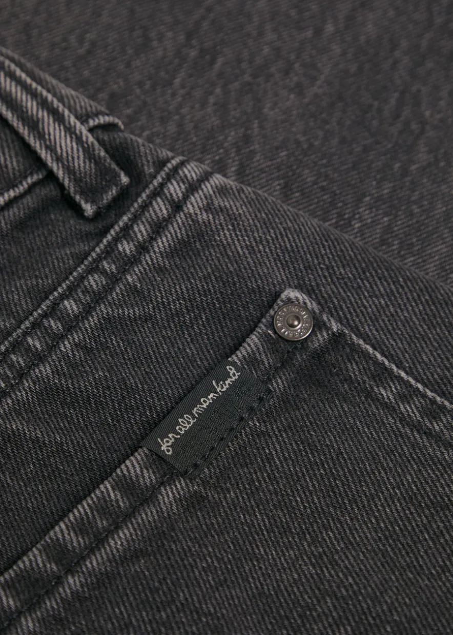 Modern straight-leg denim jeans