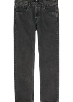 Modern straight-leg denim jeans
