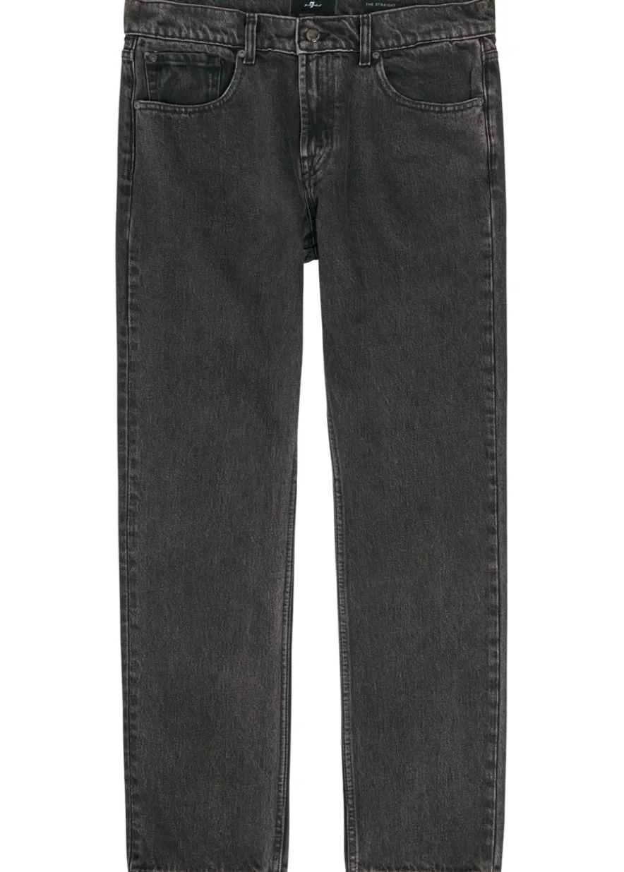 Modern straight-leg denim jeans