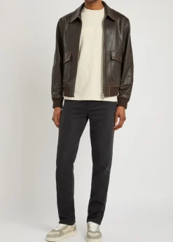 Modern straight-leg jeans