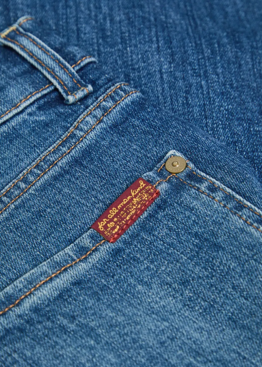 Modern straight-leg jeans