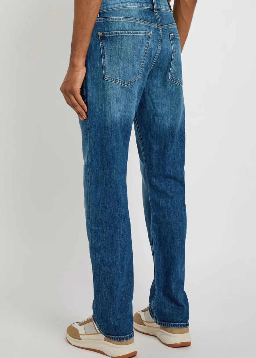 Modern straight-leg jeans