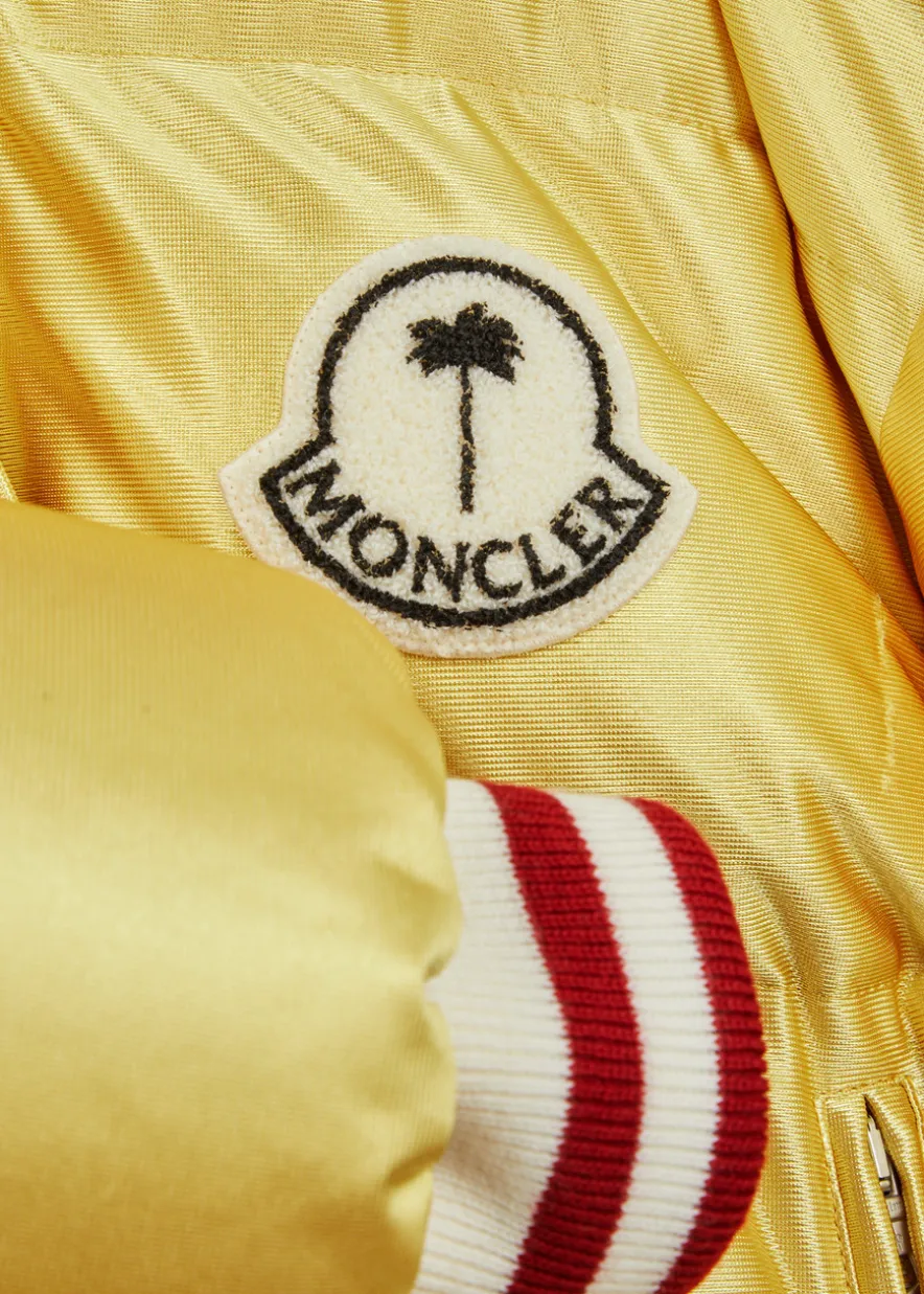 8 Moncler Palm Angels Keon quilted satin jacket