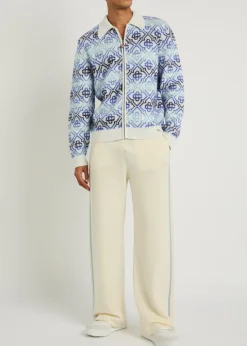 Monogram wool-blend cardigan