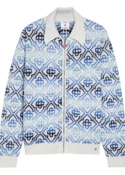 Monogram wool-blend cardigan