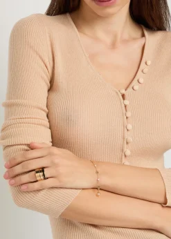 Moondance 18kt gold-plated logo bracelet
