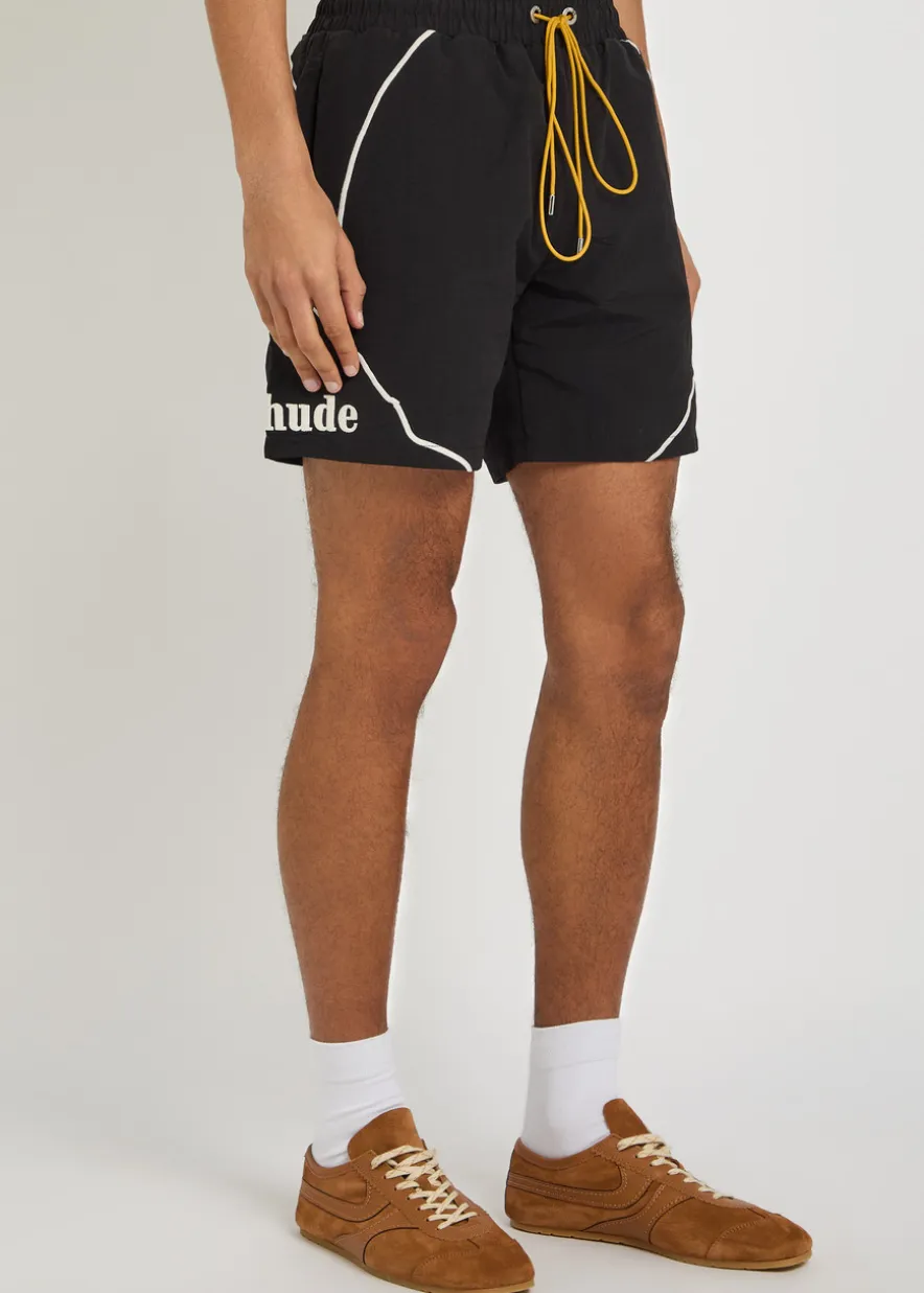 Moonlight embroidered shell shorts