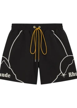 Moonlight embroidered shell shorts