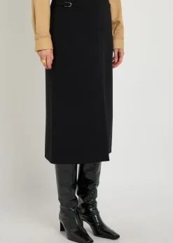 Morelos wool midi skirt