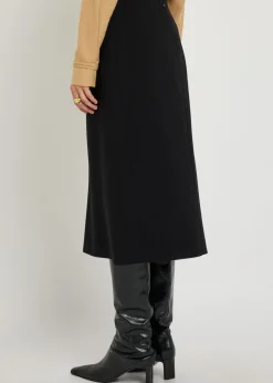 Morelos wool midi skirt