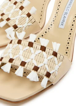 Moremu 50 embroidered leather mules