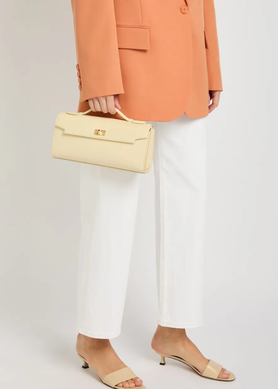 Mortimer leather clutch