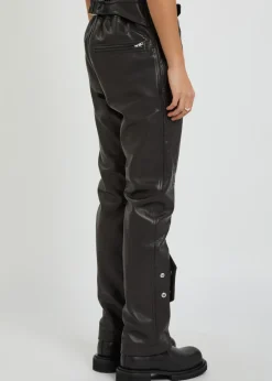 Motopants panelled leather trousers