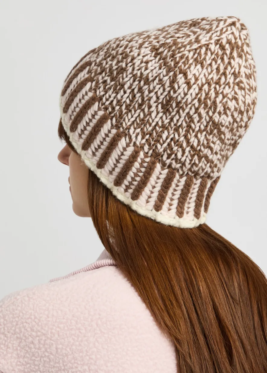 Mouliné wool-blend beanie