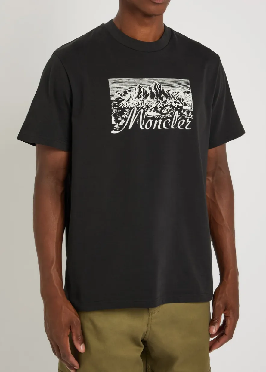 Mountain logo-printed cotton T-shirt
