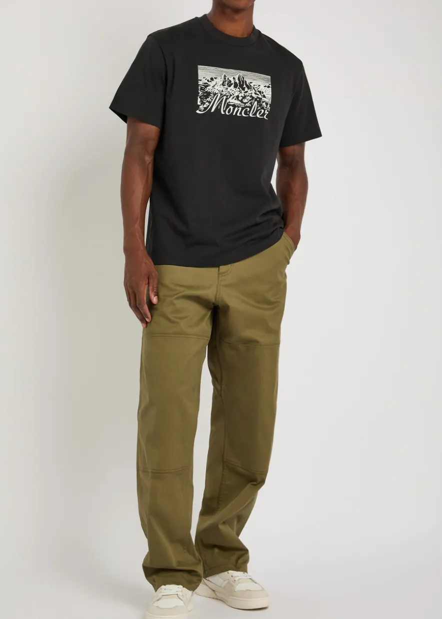 Mountain logo-printed cotton T-shirt