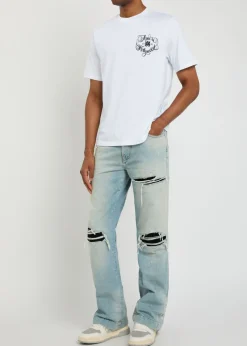 MX1 ripped straight-leg jeans