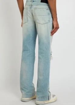 MX1 ripped straight-leg jeans
