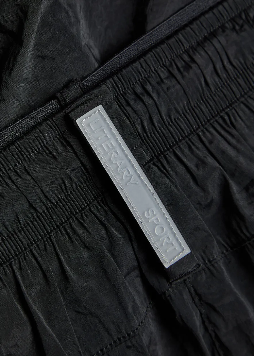 Myles crinkled stretch-nylon run shorts