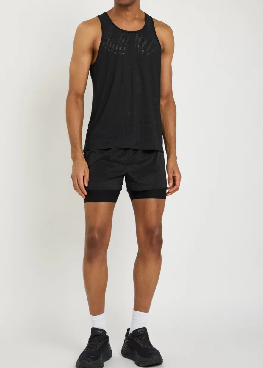 Myles crinkled stretch-nylon run shorts