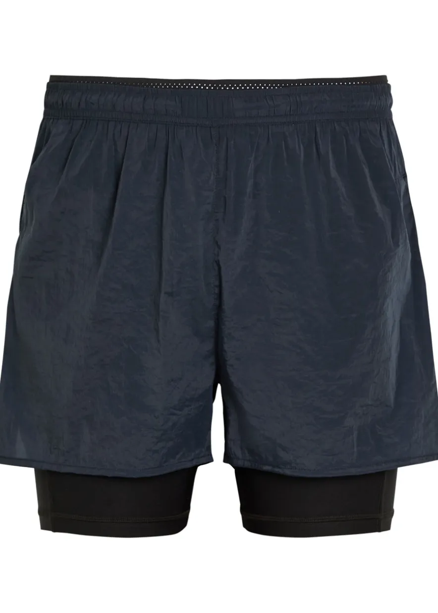 Myles crinkled stretch-nylon run shorts