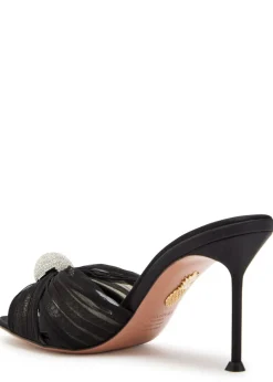 Mystery 85 embellished satin mules