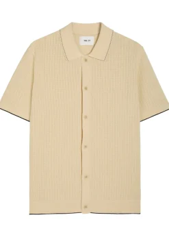 Nalo textured-knit cotton shirt