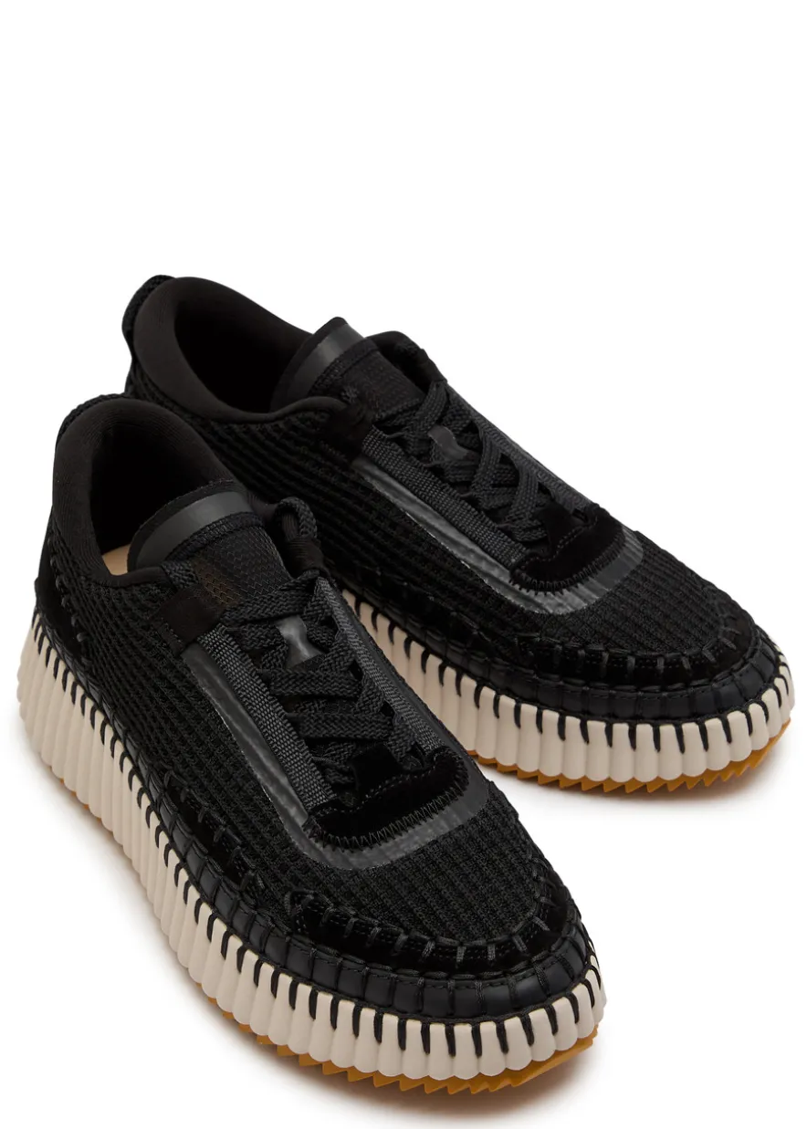 Nama panelled recycled mesh sneakers