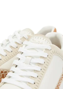 Nama panelled suede and leather flatform sneakers