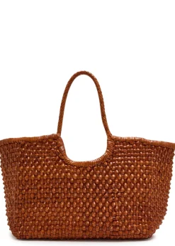 Nantucket Cactus woven leather tote bag