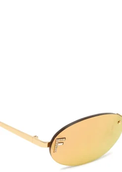 Narrow oval-frame sunglasses