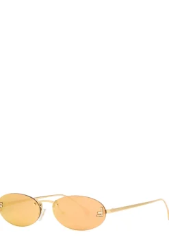 Narrow oval-frame sunglasses