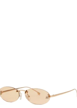 Narrow oval-frame sunglasses