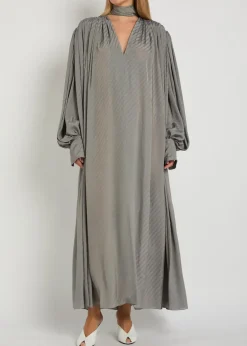 Natalie fil coupé brushed satin midi dress
