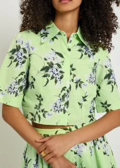 Natalie floral-print cotton shirt