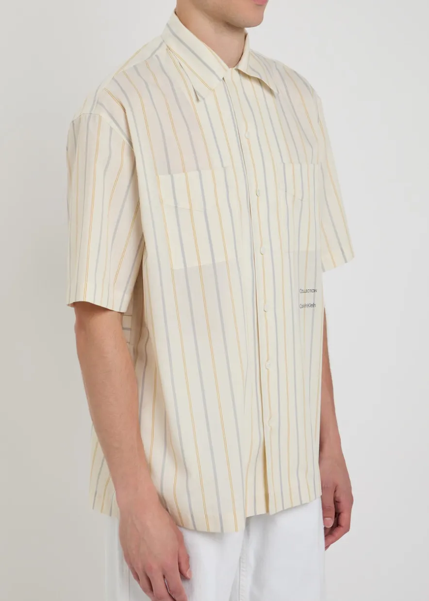 Nathaniel striped woven shirt