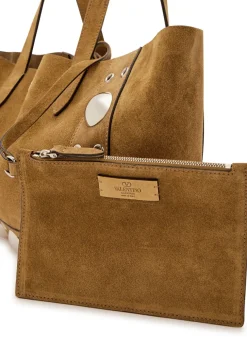 Nellcôte medium studded suede tote