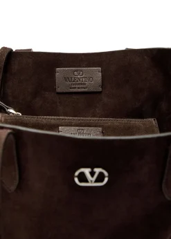 Nellcôte medium studded suede tote
