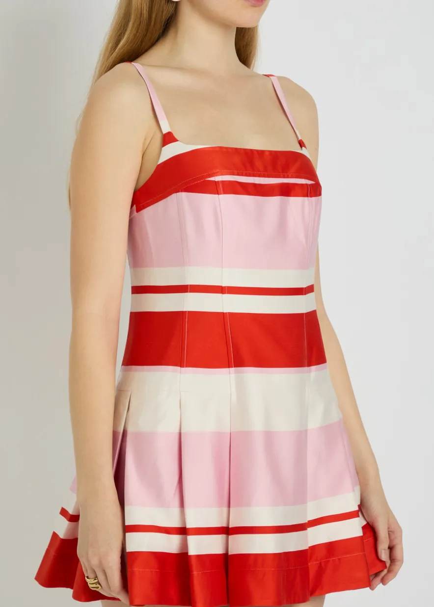 Nelly striped woven mini dress