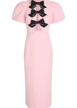 Nemy bow-embellished crepe midi dress