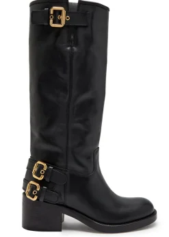 New Bikers 70 leather knee-high boots