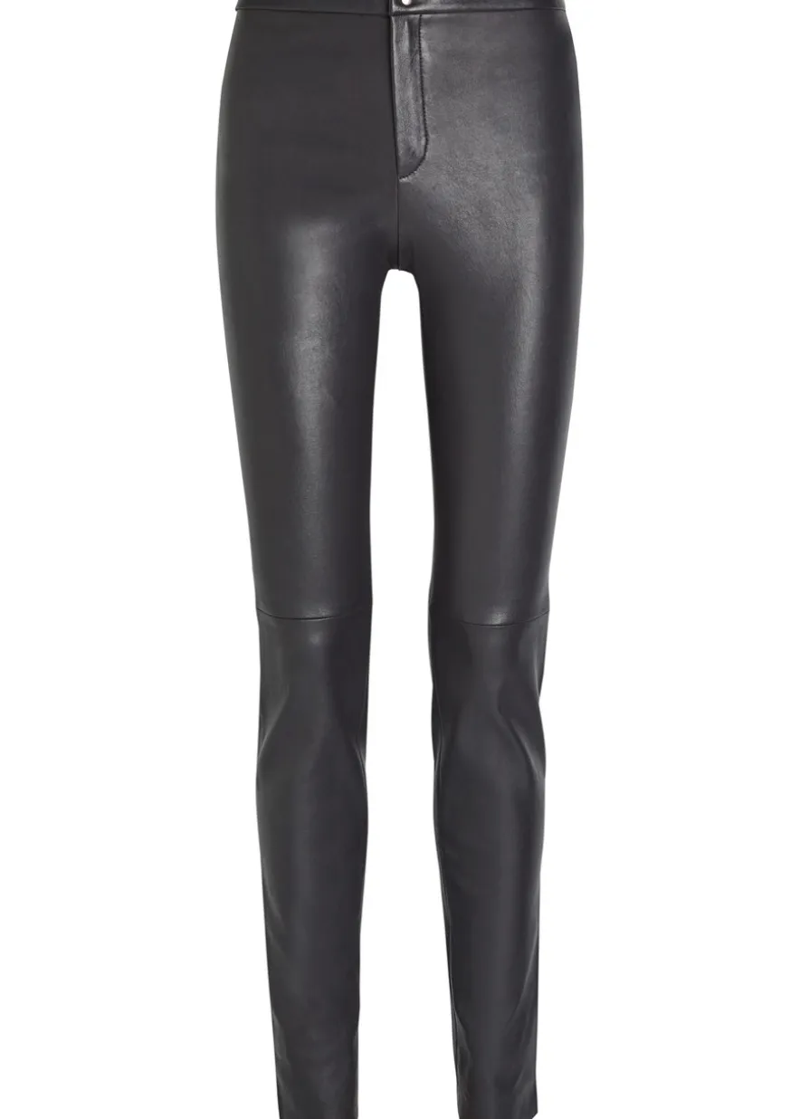 Newton slim leg leather trousers