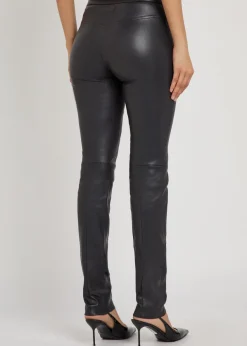 Newton slim leg leather trousers