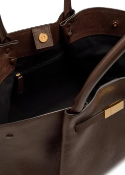 New York grained leather tote