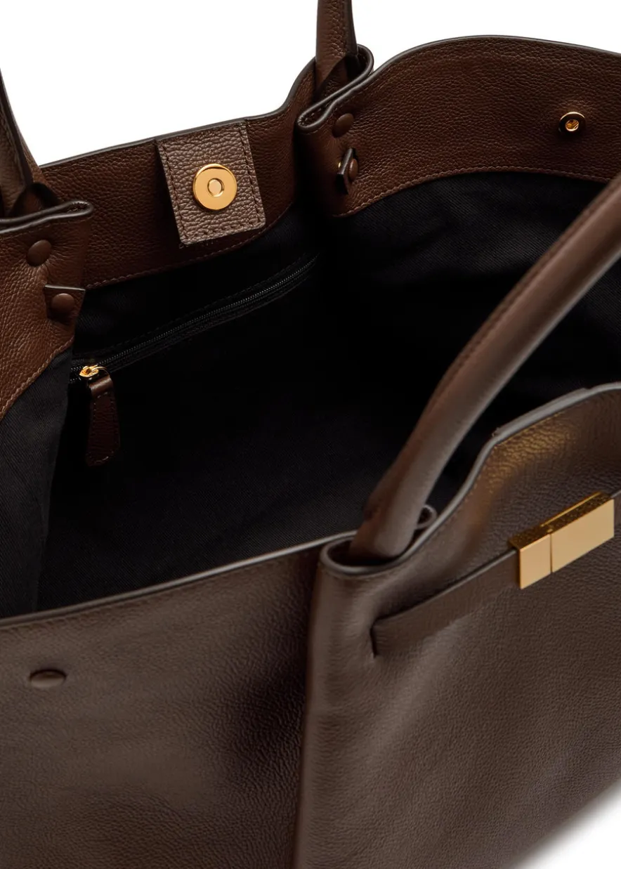 New York grained leather tote
