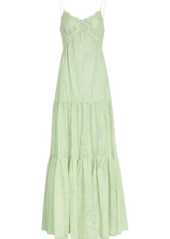 Nicky embroidered tiered chiffon maxi dress