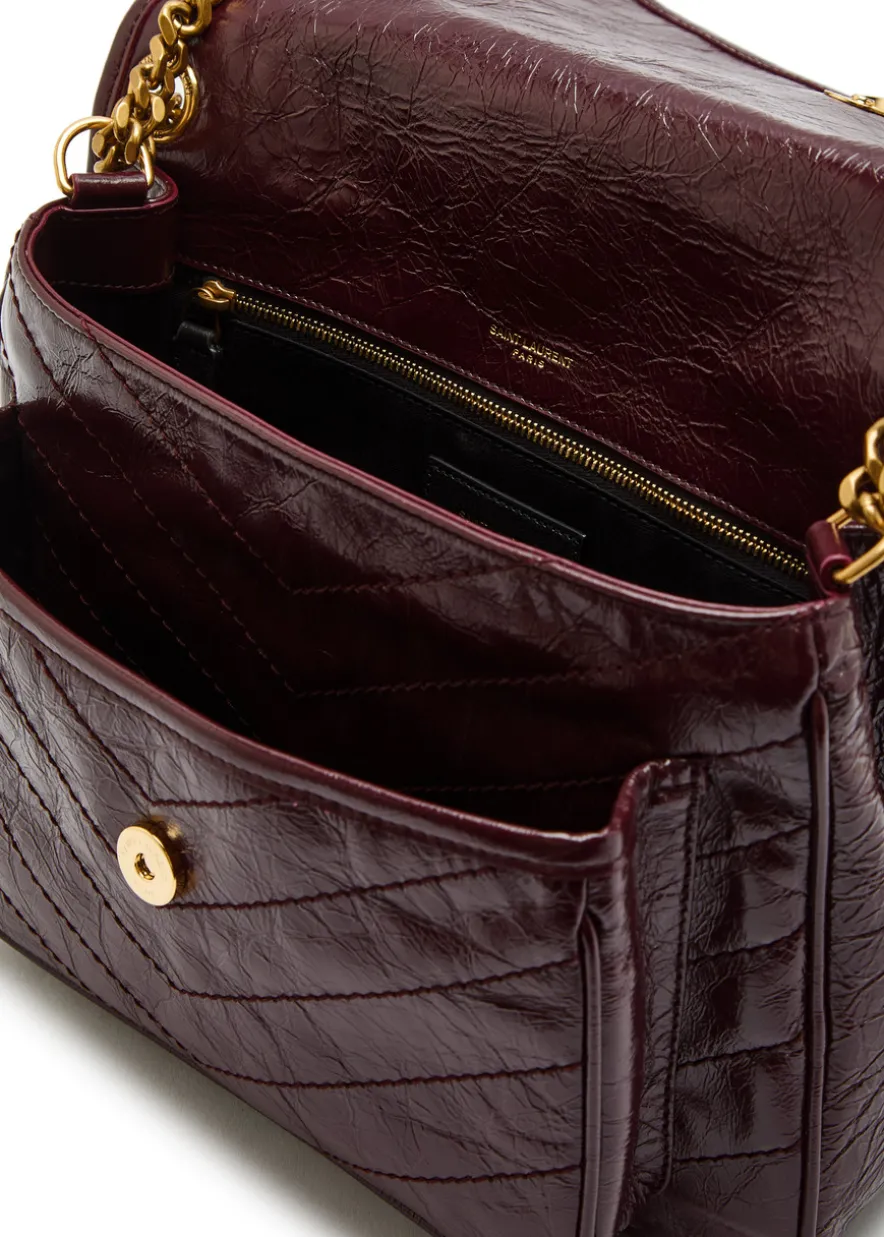Niki medium patent leather shoulder bag
