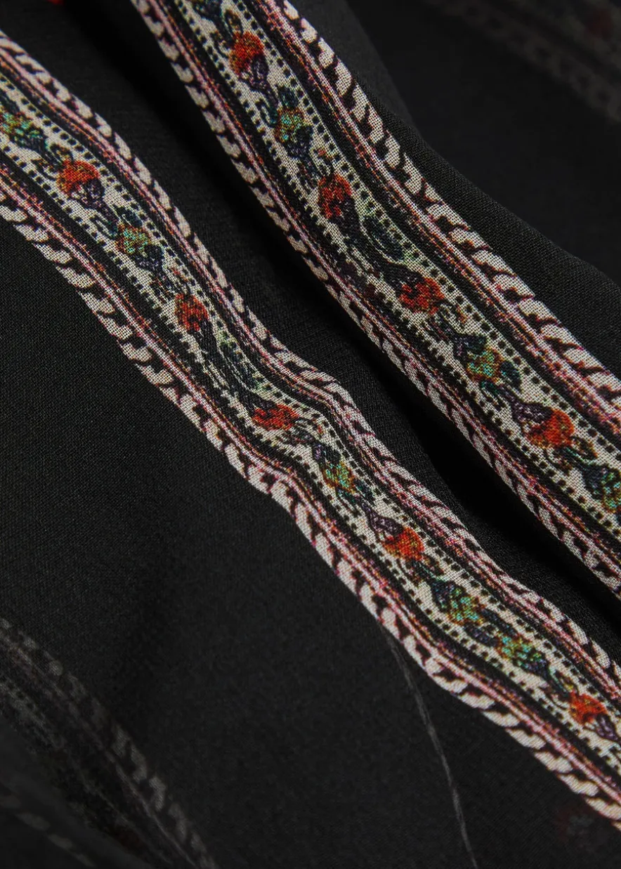 Nina printed silk-chiffon maxi skirt